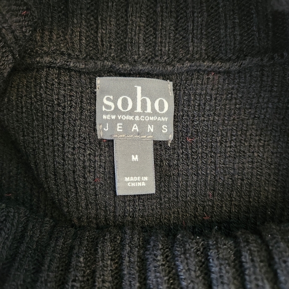 Soho New York & Company Black Sweater Size Medium 💖 - Picture 5 of 6
